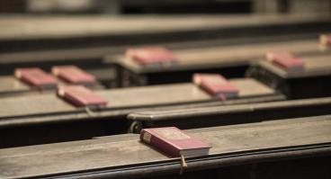 Bibles on pews