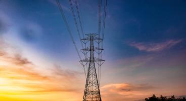 High voltage tower sky sunset background high voltage tower