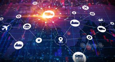 Supply chain management conceptual illustration
