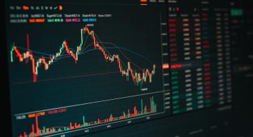 Chart showing stock market decline