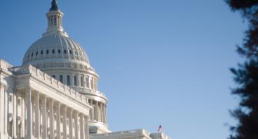 Outdoor view of US Capitol building