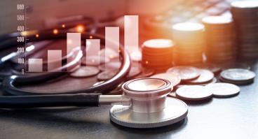 Medical payment and healthcare investment concept 