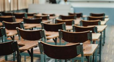 Empty university classroom