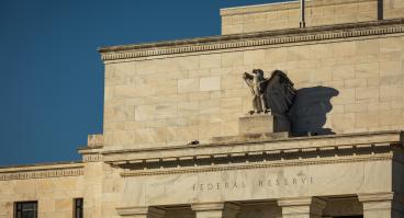 partial view of Federal Reserve headquarters building