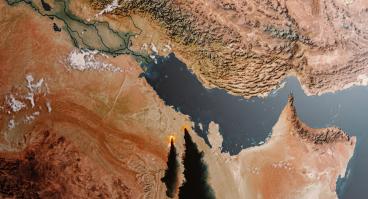 Aerial view of the Saudi Arabia Oil Crisis