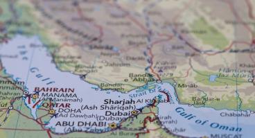 map showing Strait of Hormuz
