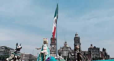 Day of the Dead Decor in Zócalo, CDMX