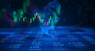  North America stock market and economic business growth