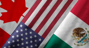 Rendering of North American Free Trade Agreement Members