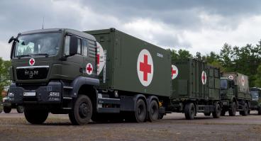 Rescue center system on trucks