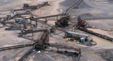 Canadian landscape of rare earth mining site.