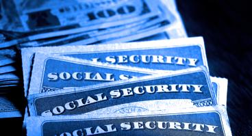 Social Security Cards with Cash Savings Retirement