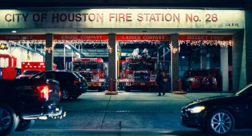 Outside view of Houston fire station no. 28