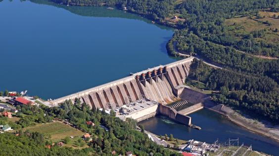 A hydroelectric dam.
