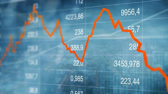 Graph with numbers related to the economy.