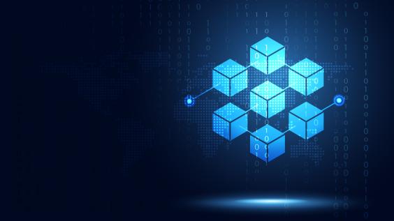 A graphic of blockchain technology.
