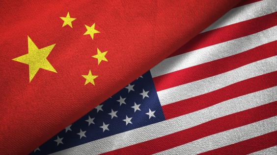 China and US Flag