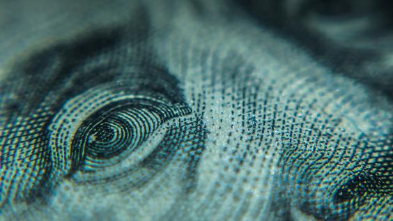 Zoomed-in picture of a dollar