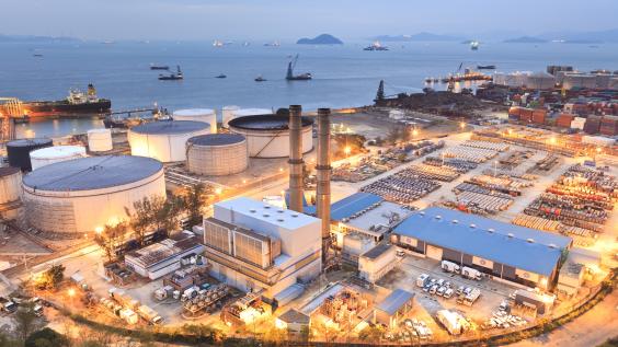 This photo shows an industrial zone in China.
