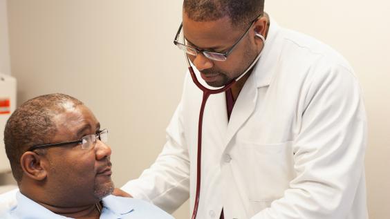 Doctor treating patient