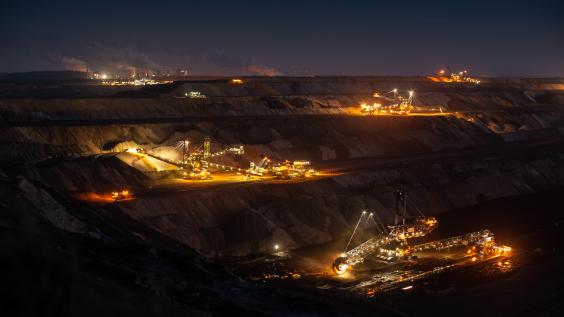 Mining at night