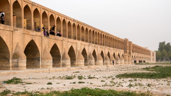 Drought in Iran marked by reduced vegetation.