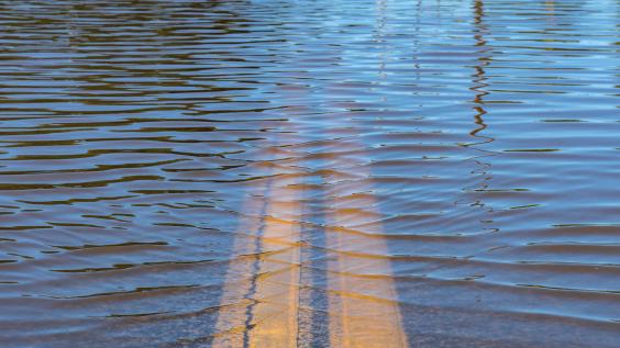 Flooded street