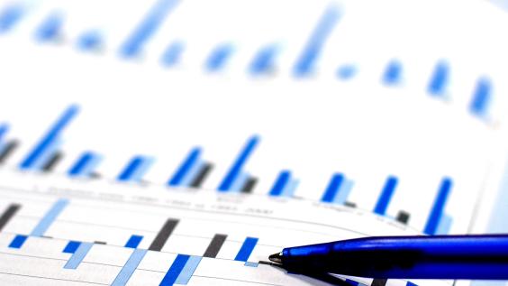 Pen pointing at chart