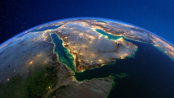Satellite image of Persian Gulf