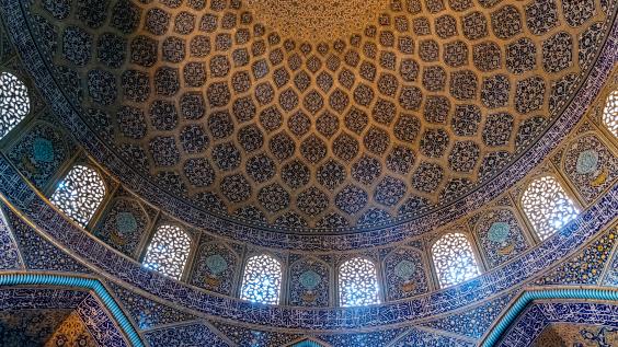 Ceiling of a mosque in Iran.