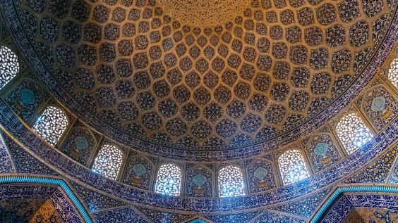 Ceiling of a mosque in Iran.