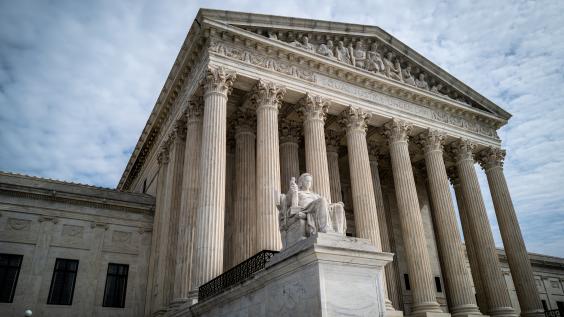 The US Supreme Court and cloudy sky