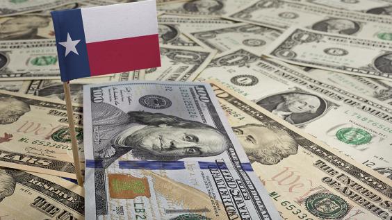 Texas flag money
