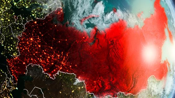 Russia Map Globe