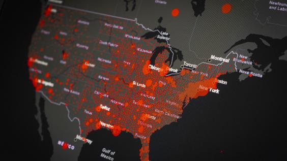 Map of COVID in the U.S.