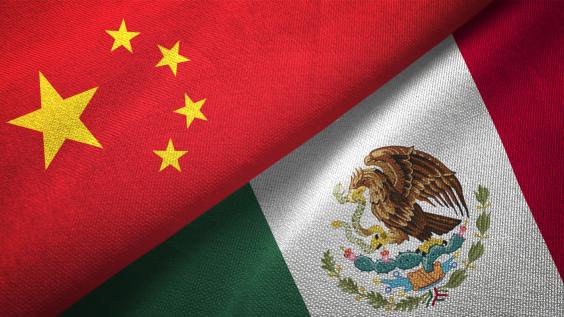 Mexico and China Flag