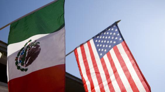 US MEXICO Flags
