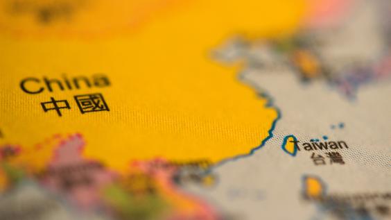 China and Taiwan map