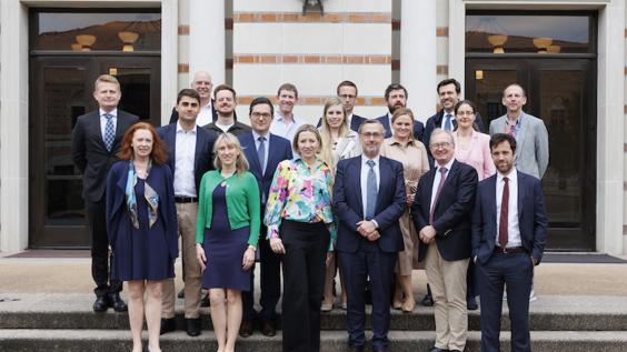 EU delegates pose with Baker Institute experts