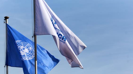 Flag of The United Nations High Commissioner for Refugees (UNHCR) 
