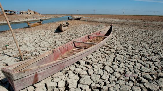 Marsh Boat Iraq Drought