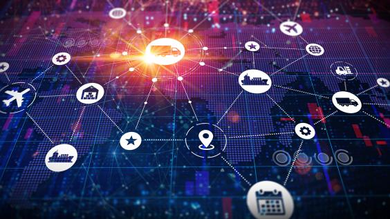 Supply chain management conceptual illustration