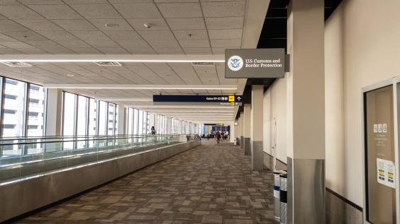 MINNEAPOLIS, AUGUST 21, 2024: US Customs and Border Protection (CBP) office at Minneapolis Airport designated for immigration & customs processing for international arrivals into United States.