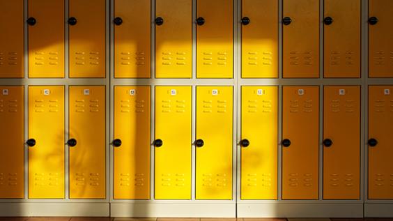 school lockers in sunshine