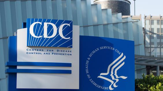 Atlanta, GA, USA - June 15, 2022: Closeup of the CDC logo seen at the Edward R. Roybal campus, the headquarters of the Centers for Disease Control and Prevention (CDC).