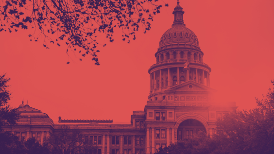 Outside view of Texas Capitol building