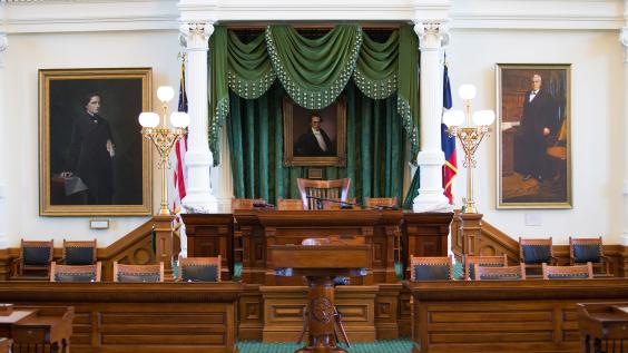 Empty meeting room in Texas State Capitol Building