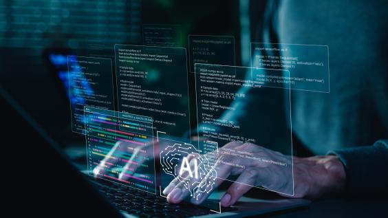 AI coding assistant for software development concept