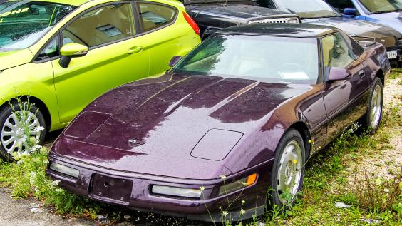 Used cars sitting in lot