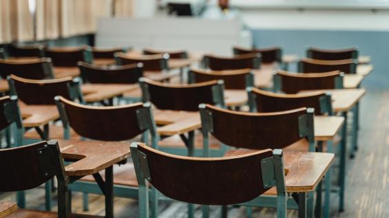 Empty university classroom